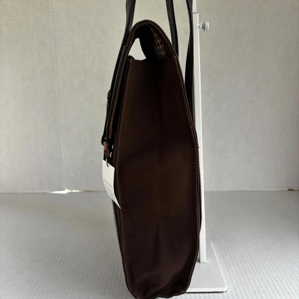 Cutter‎ & Buck Wine Carrier Bag  Brown Outback Steakhouse Canvas Leather New